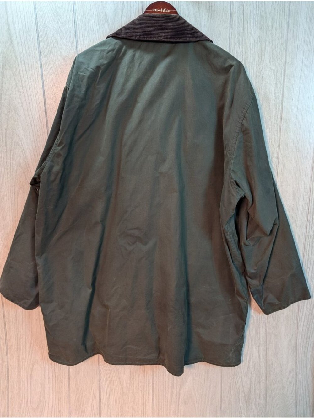 Vtg Barbour Ashby Wax Waterproof Olive Green Country Rain Jacket Coat Tartan - Picture 5 of 10